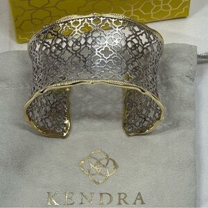 Kendra Scott Candice Gold and Silver Filigree Cuff Bracelet NWOT w/ original box